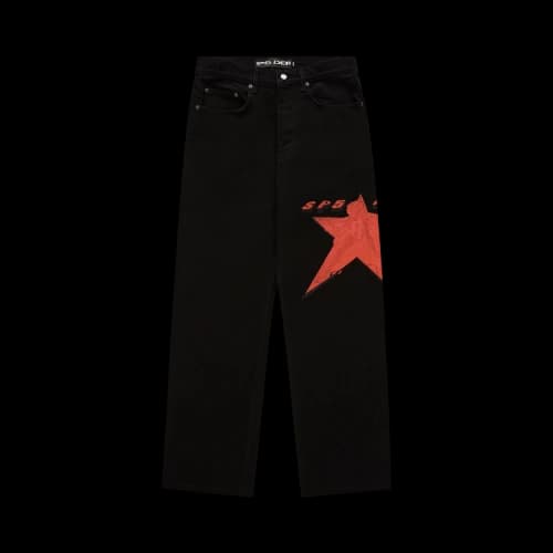 Sp5der Star Girl Denim 'Black'