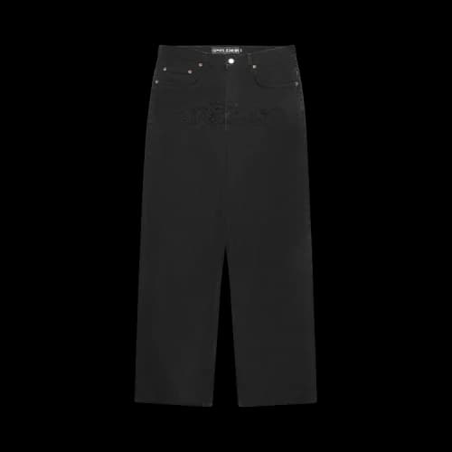 Sp5der Distressed Logo V3 Denim 'Black'