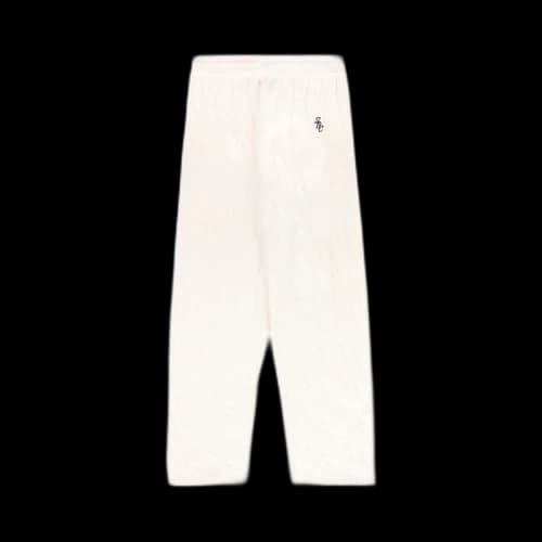 Sporty & Rich SRC Cable-knit Cashmere Trousers 'Cream'