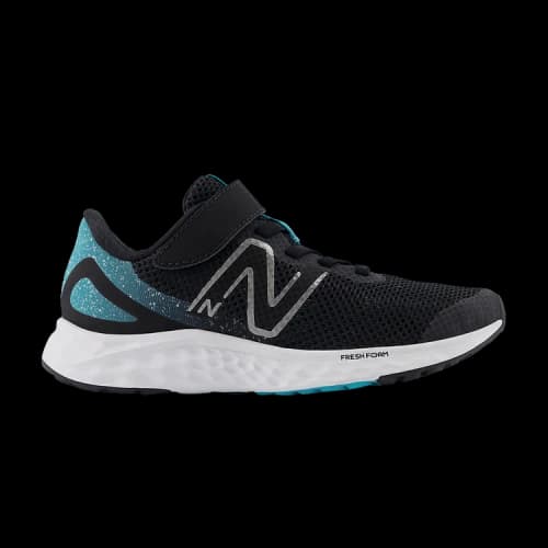 New Balance Fresh Foam Arishi v4 Bungee Lace Top Strap Little Kid 'Black Virtual Blue'