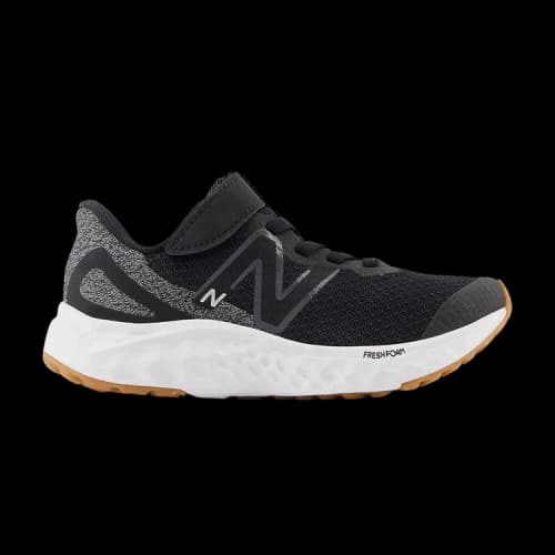 New Balance Fresh Foam Arishi v4 Bungee Lace Little Kid 'Black White Gum'