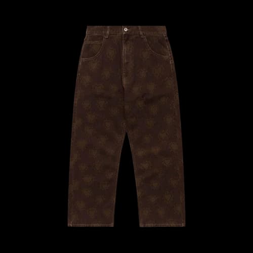 Rassvet Hearts Print Denim Trousers 'Brown'