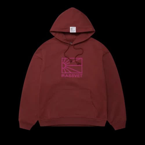 Rassvet Logo Hoodie 'Burgundy'