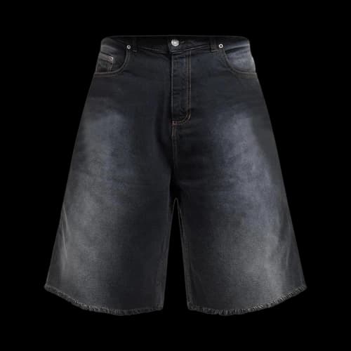 Rassvet Sun Dyed Extra Baggy Denim Shorts 'Black'