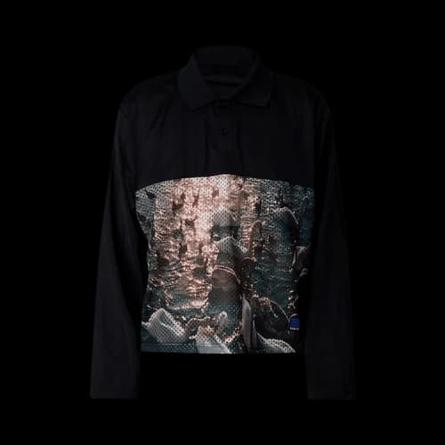 Rassvet Swan Mesh Long-Sleeve Polo 'Black'