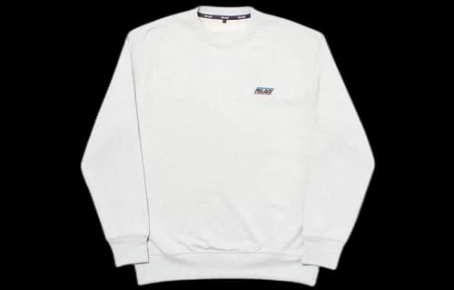 PALACE Basically A Crew Basic Round Neck Unisex light grey