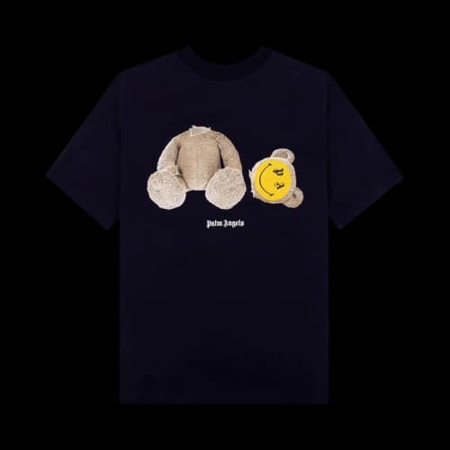 Palm Angels Kids Smiley Bear T-Shirt 'Navy Blue'
