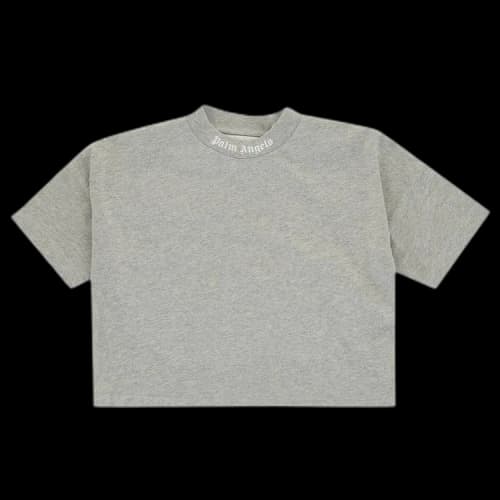 Palm Angels Kids Logo T-Shirt 'Medium Grey'