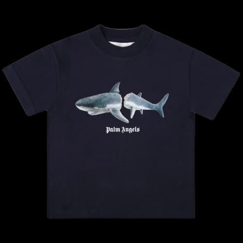 Palm Angels Kids Shark T-Shirt 'Navy Blue'