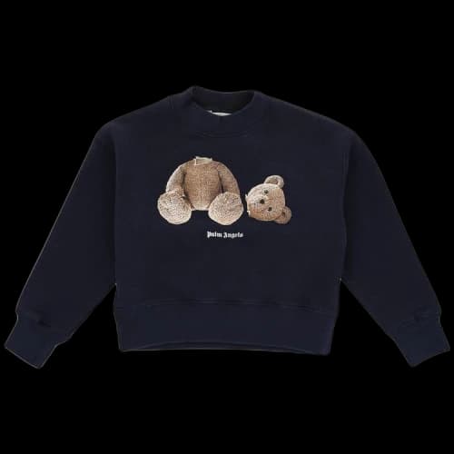 Palm Angels Kids Broken Bear Sweatshirt 'Navy Blue'