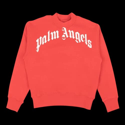 Palm Angels Classic Oversized Logo Crewneck Sweatshirt 'Red'
