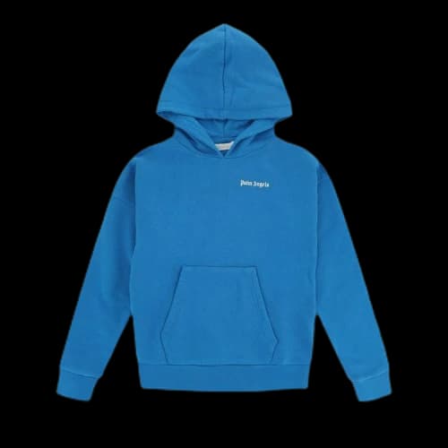 Palm Angels Kids Logo Hoodie 'Blue/White'