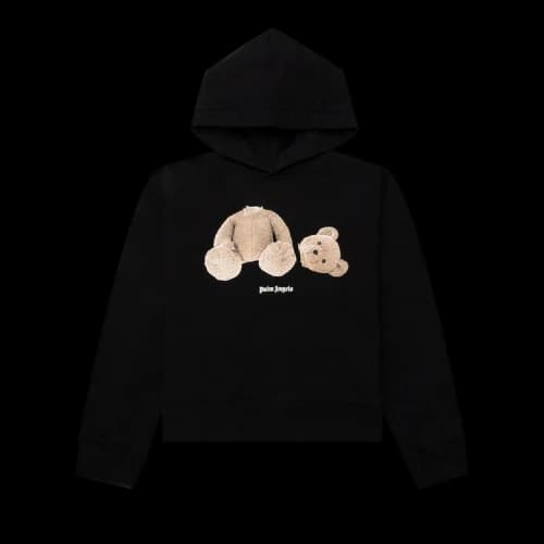 Palm Angels Kids Bear Hoodie 'Black/Brown'