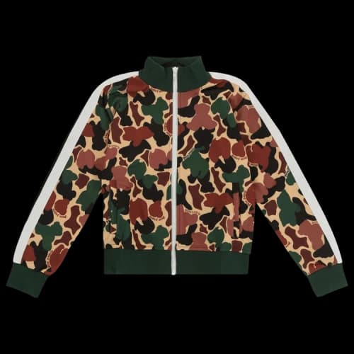 Palm Angels Kids Camouflage Print Track Jacket 'Military/Beige'