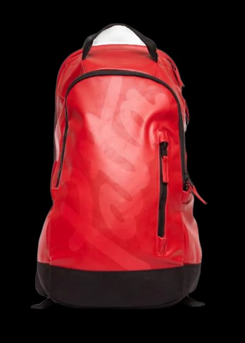 Patta Faux Leather Backpack High Risk Red