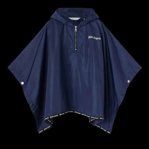 Palm Angels Kids Smiley Poncho Jacket 'Navy Blue'
