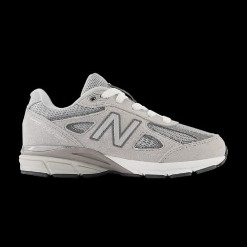 New Balance 990v4 Little Kid Wide 'Kool Grey Silver Filigree'