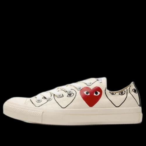 Converse x COMME des GARCONS Chuck 70 Low Heart Print 'White Red'