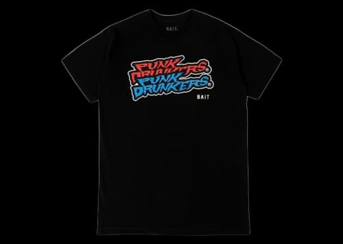 BAIT x Punk Drunkers Skateboard Tee Black
