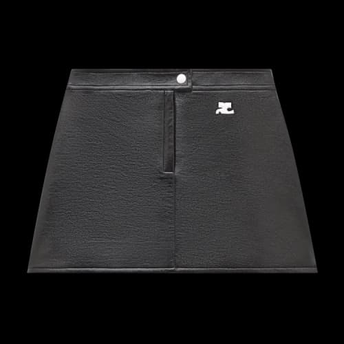 Courrèges Vinyl Mini Skirt 'Black'
