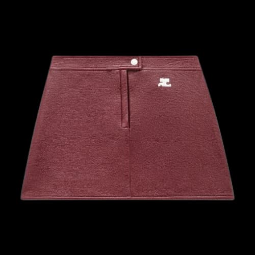 Courrèges Vinyl Mini Skirt 'Burgundy'