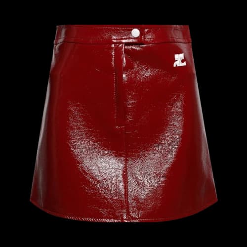 Courrèges Vinyl Mini-Skirt 'Red'