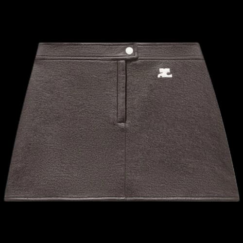 Courrèges Reedition Vinyl Mini Skirt 'Chocolate'