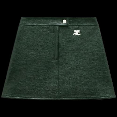 Courrèges Reedition Vinyl Mini Skirt 'Green'