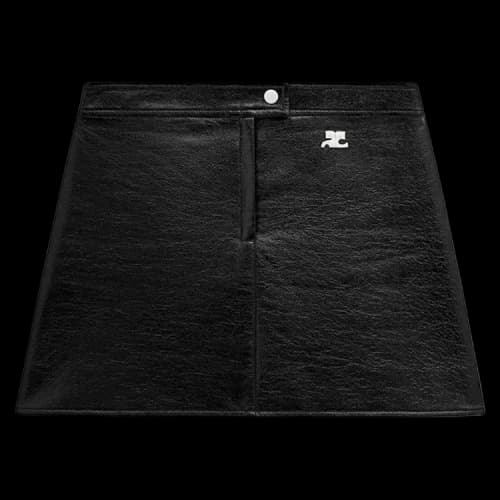 Courrèges Vinyl Mini Skirt 'Black'