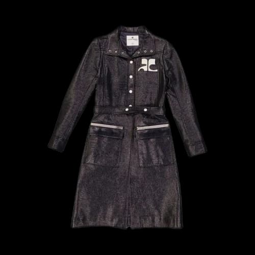 Courrèges Vinyl Trench Coat 'Navy'