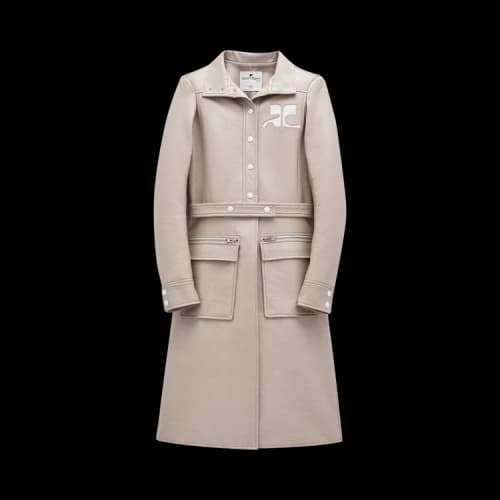 Courrèges Vinyl Trench Coat 'Cream'