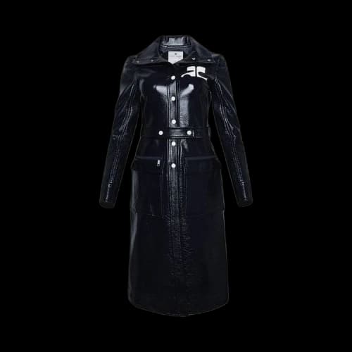 Courrèges Reedition Vinyl Trench Coat 'Blue'