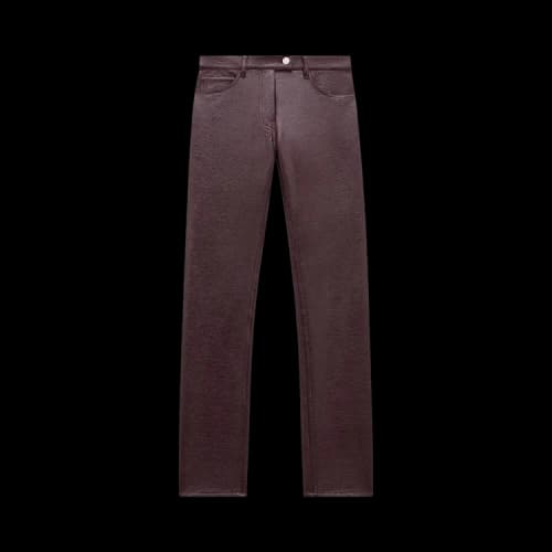 Courrèges Reedition 5 Pocket Vinyl Pants 'Burgundy'