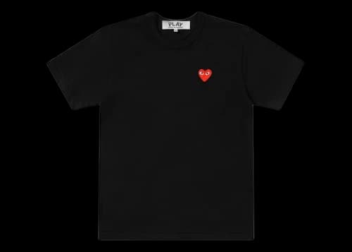 Comme des Garcons Play Red Emblem T-shirt Black