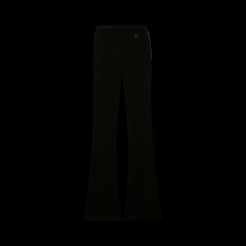 Courrèges Rib Knit Flare Pants 'Black'