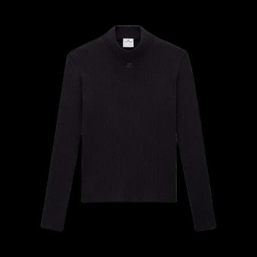 Courrèges Reedition Mockneck Sweater 'Black'