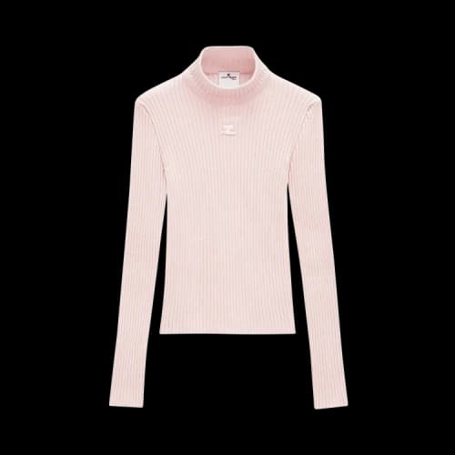 Courrèges Reedition Knit Long-Sleeve Jumper 'Pale Pink'