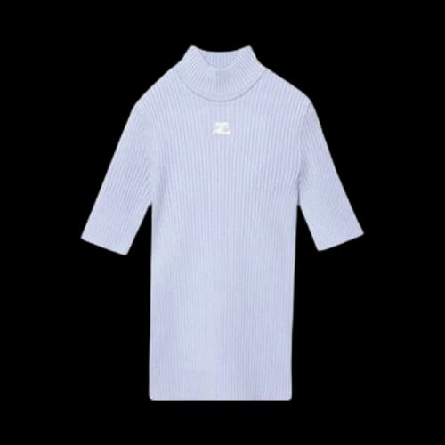 Courrèges Rib Knit Sweater 'Navy'