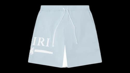 AMIRI Kids' MA Bar Logo Swim Shorts Blue