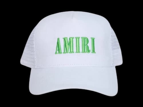 AMIRI Core Logo Trucker Hat White/Lime