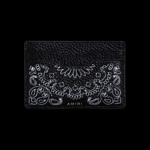 Amiri Pebbled Bandana Card Holder 'Black'