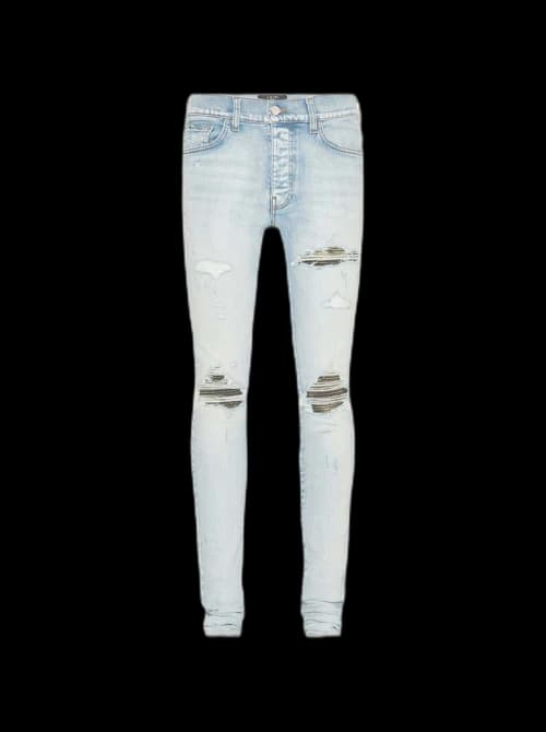 AMIRI MX1 Camo Jeans Light Indigo