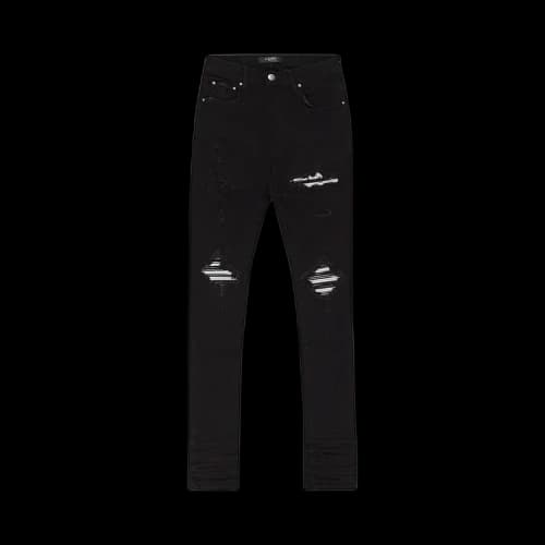 Amiri MX1 Skinny Jeans 'Black/Silver'