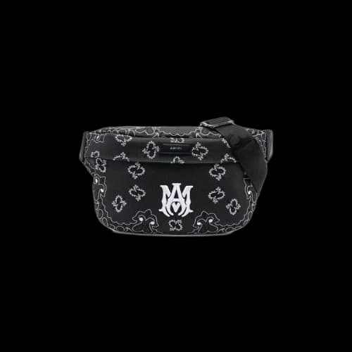 Amiri Bandana-Print Canvas Belt Bag 'Black'