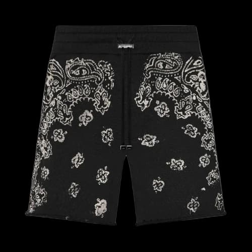 Amiri Bandana Bleach Shorts 'Black'