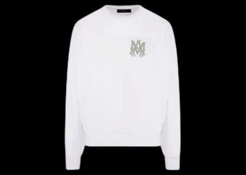 AMIRI Logo Print Cotton Sweatshirt White