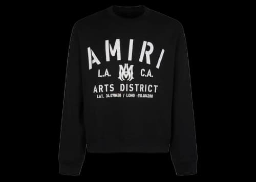 AMIRI Logo-Printed Crewneck Black/White
