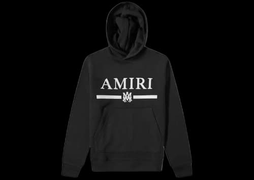 AMIRI Ma Bar Logo Hoodie Black/White