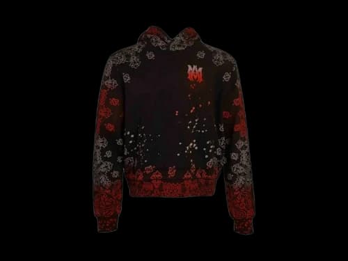 AMIRI Bandana Bleach Hoodie Red