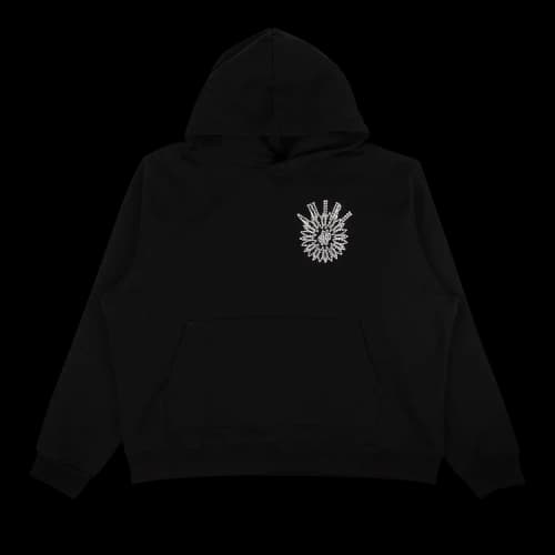 Amiri Crystal Embellished Logo Hoodie Sweatshirt 'Black'